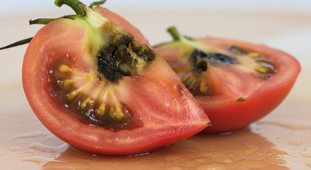 トマト 中が黒い