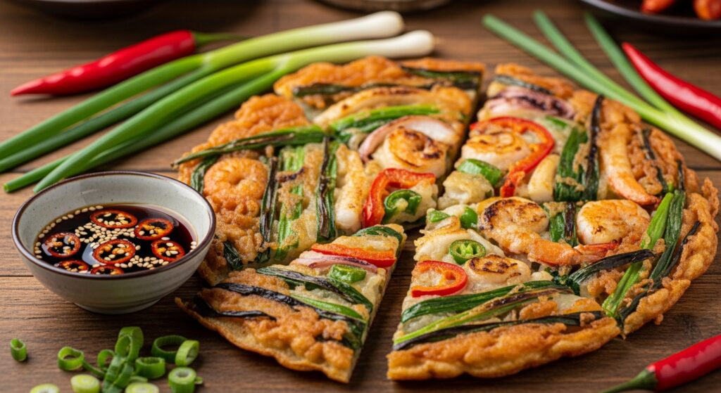 チヂミには万能ネギや小松菜で代用する