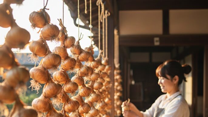 玉ねぎを干す理由に基づいた干し方