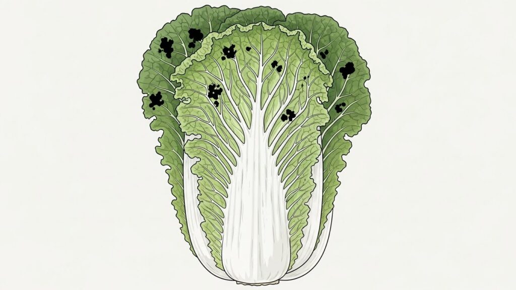 白菜のカビ？黒い点との違い