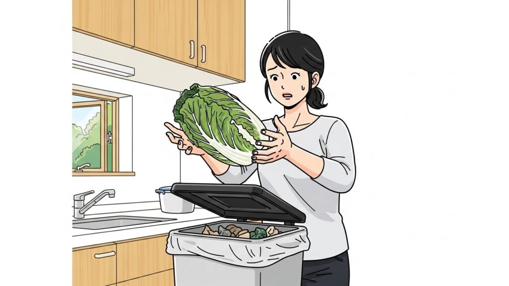 カビ以外で白菜が腐っているサイン