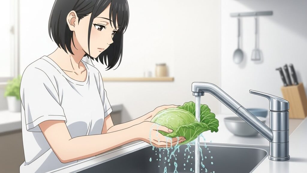 カビ予防に効果的な白菜の洗い方