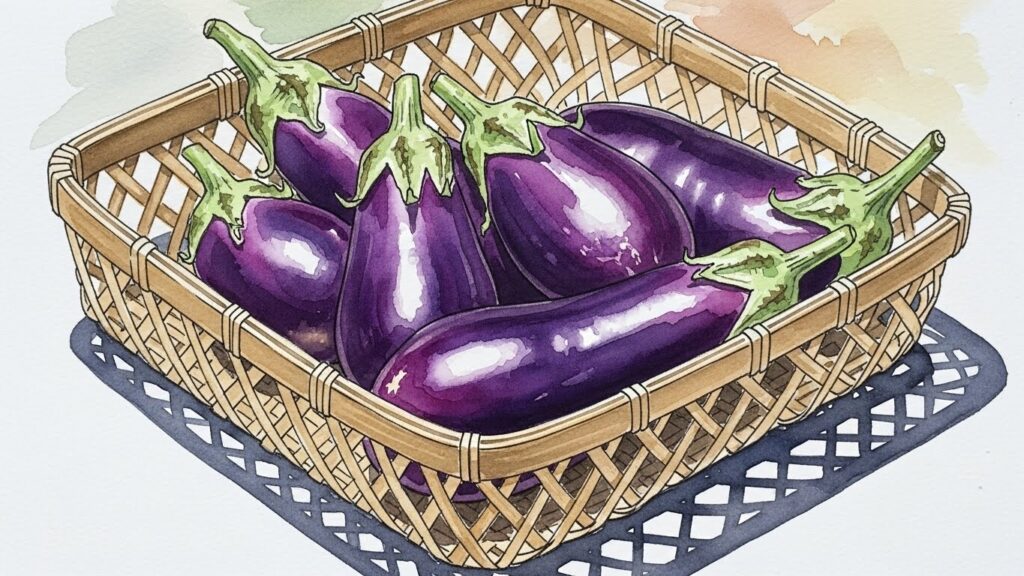 油通しでなすの苦味を和らげる