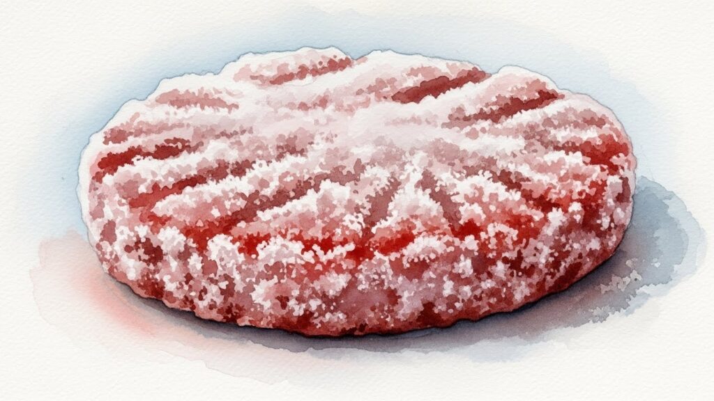 冷凍ハンバーグを解凍して温める手順