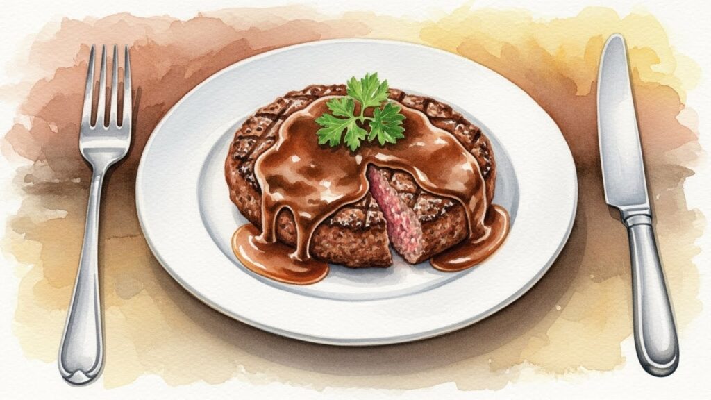 煮込みハンバーグを美味しく温める