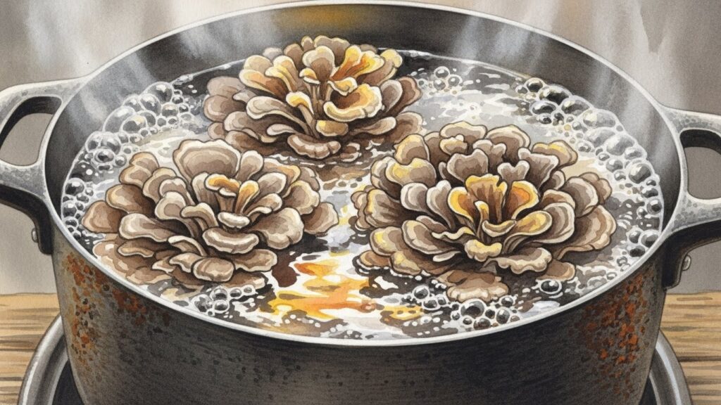 まいたけの適切な茹で時間を解説