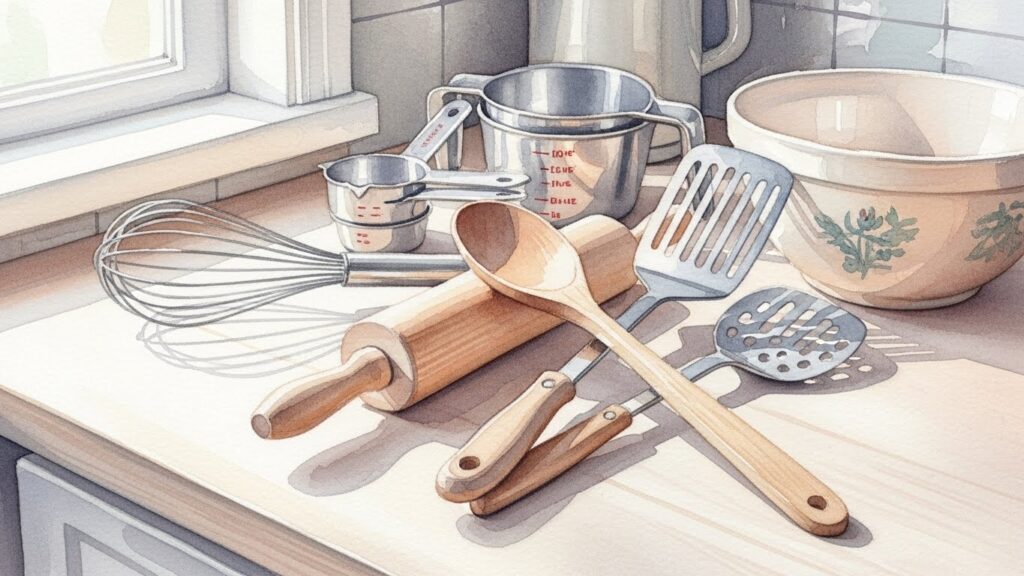 木べらもゴムベラの代用には使いやすいアイテム