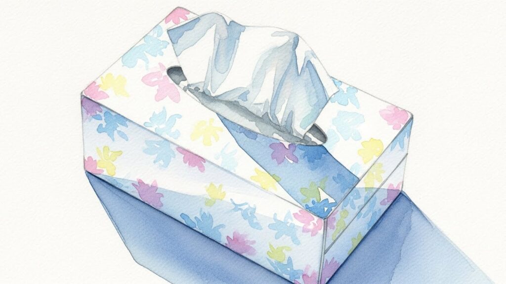 ティッシュをこよりにする方法