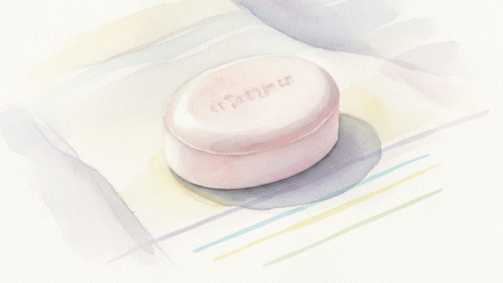 小さくなった石鹸が便利なマーカーに