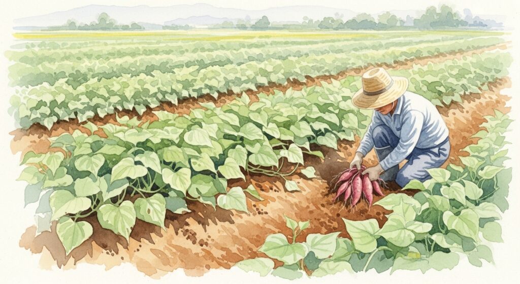 さつまいもの土作りで混ぜる砂の割合について