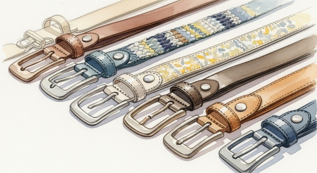 外出先や長期的に使えるベルトの代わりになる便利グッズと対処法