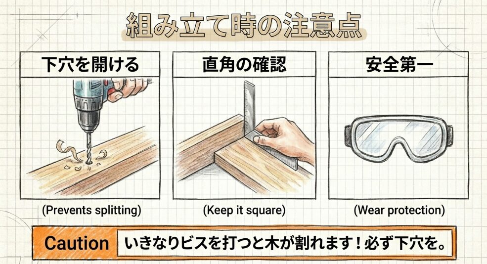 組み立て時の注意点