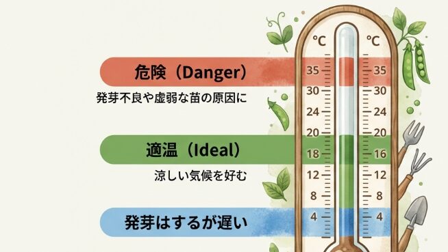 スナップエンドウの発芽適温と気温