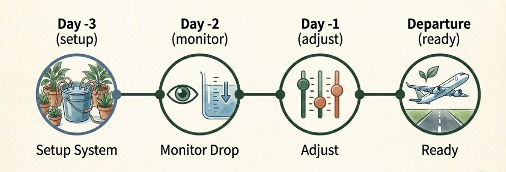 留守中や旅行前の水やり対策