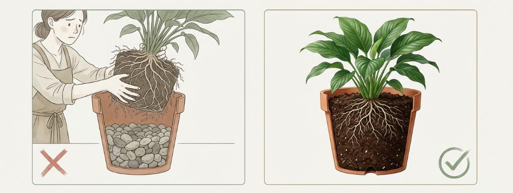 プランターに鉢底石はいらない？