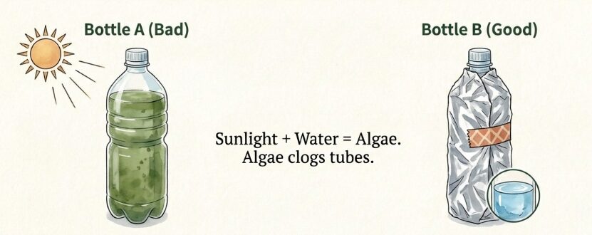 藻の発生を防ぐ日差し対策