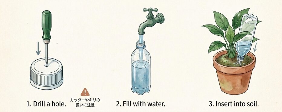 ペットボトルを使った簡単な作り方