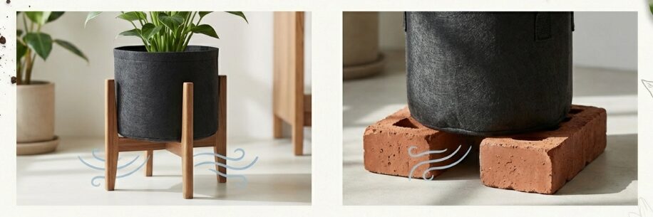 カビ予防に役立つ台の利用