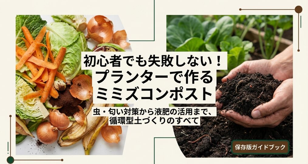 プランターを使った簡単なミミズコンポストの作り方