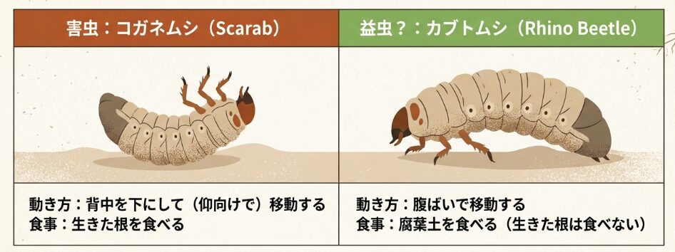 カブトムシとの違いと見分け方