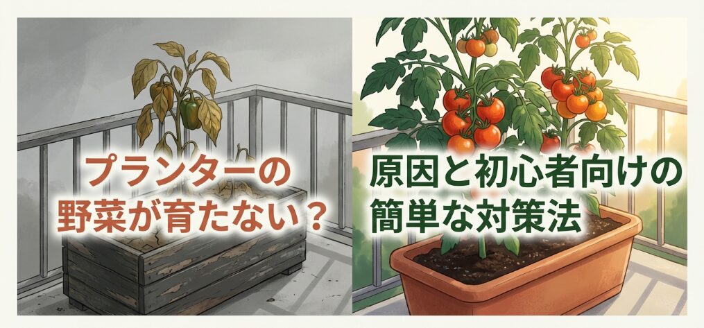 プランターの野菜が育たない？原因と初心者向けの簡単な対策法