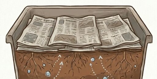 新聞紙は通気性が良く土に還る