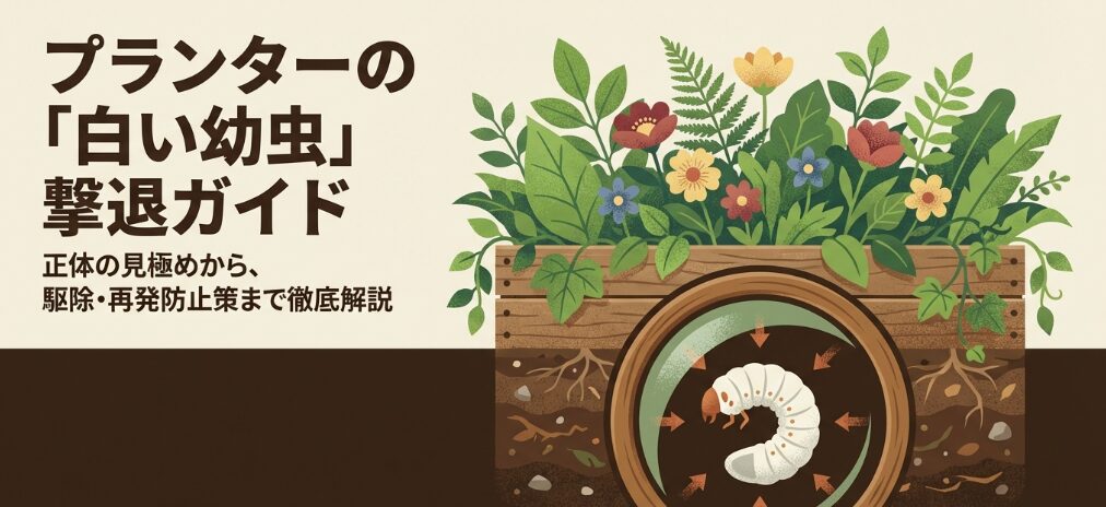 プランターの幼虫撃退