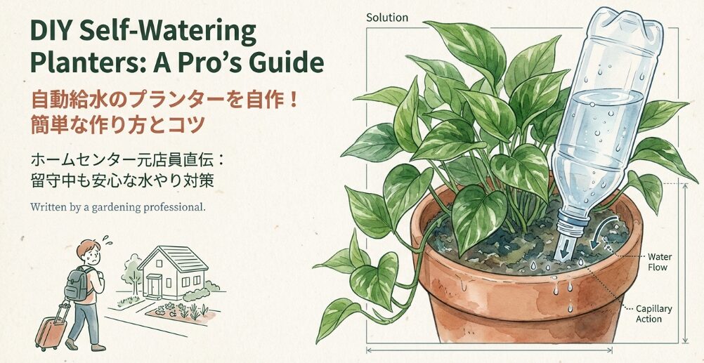 自動給水のプランターを自作！簡単な作り方とコツ