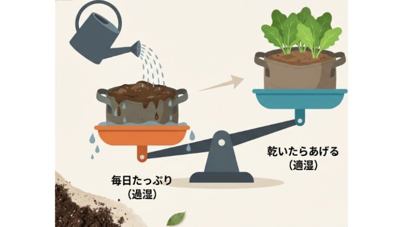 水やりの頻度とカビの関係