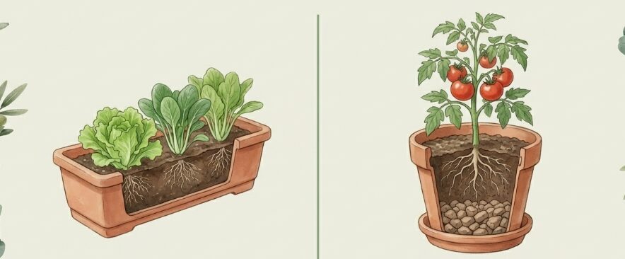 野菜の種類による鉢底石の必要性の違い