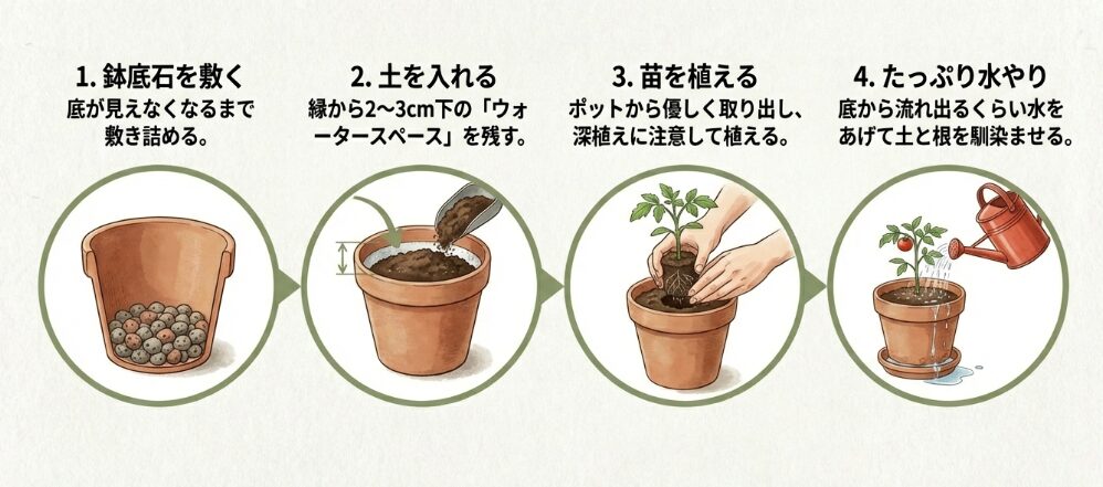 失敗しない種まきと苗の植え付け手順