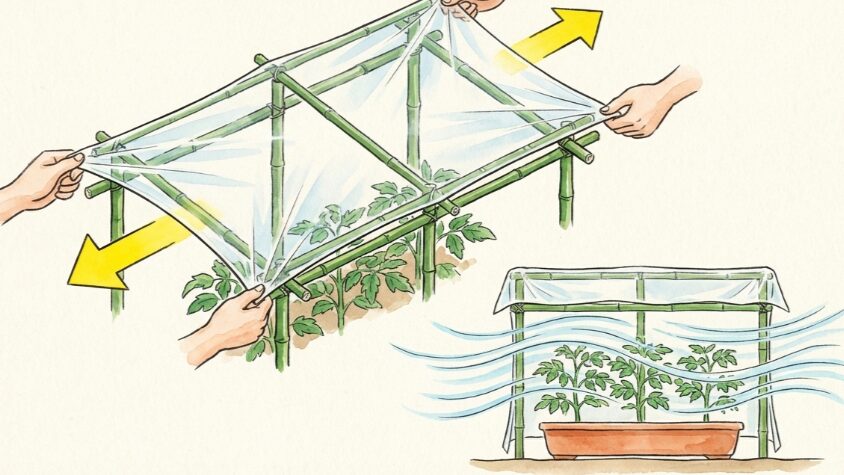 ビニールシートの張り方