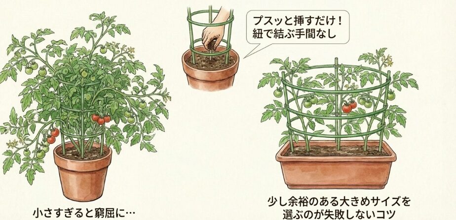 リング支柱を使ったコンパクトな方法