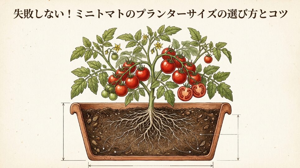 失敗しない！ミニトマトのプランターサイズの選び方とコツ