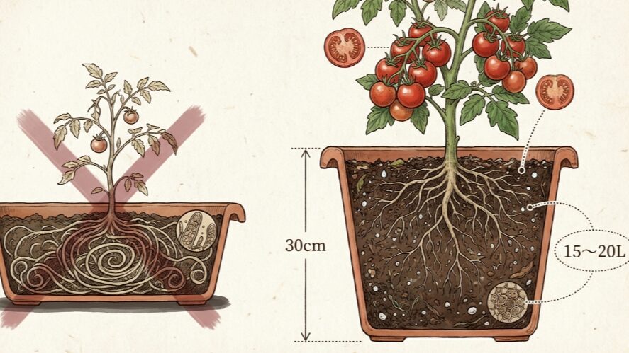 ミニトマトのプランターサイズの選び方
