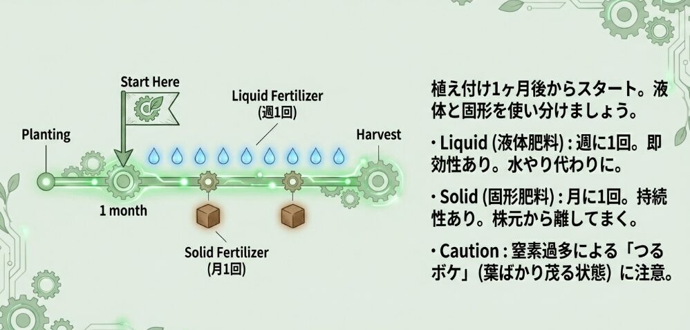 正しい肥料の与え方と追肥の時期