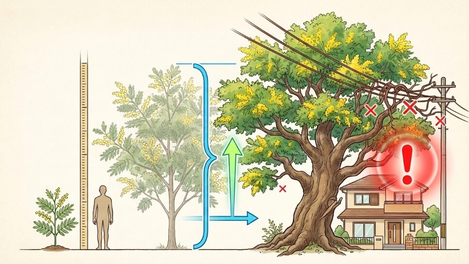 ミモザの地植えによる後悔の理由