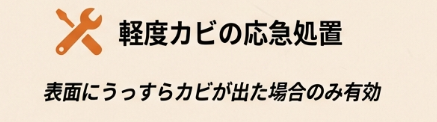 軽度カビの応急処置手順