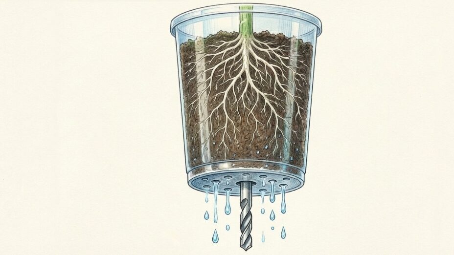 100均のゴミ箱をプランターに代用する裏技