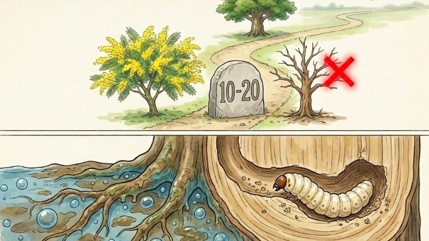 寿命が短く突然枯れるケース