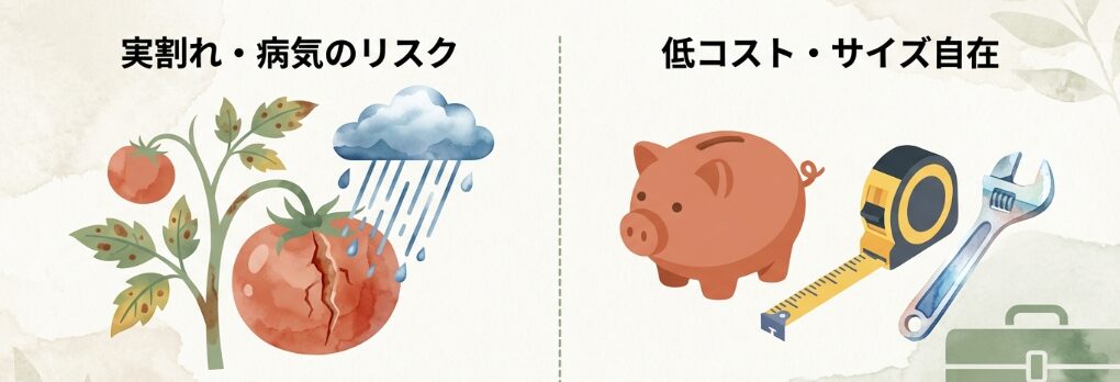 プランターの雨よけを100均で作るアイデア