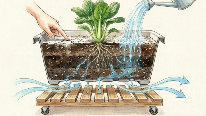 水やりの頻度とカビ防止のコツ