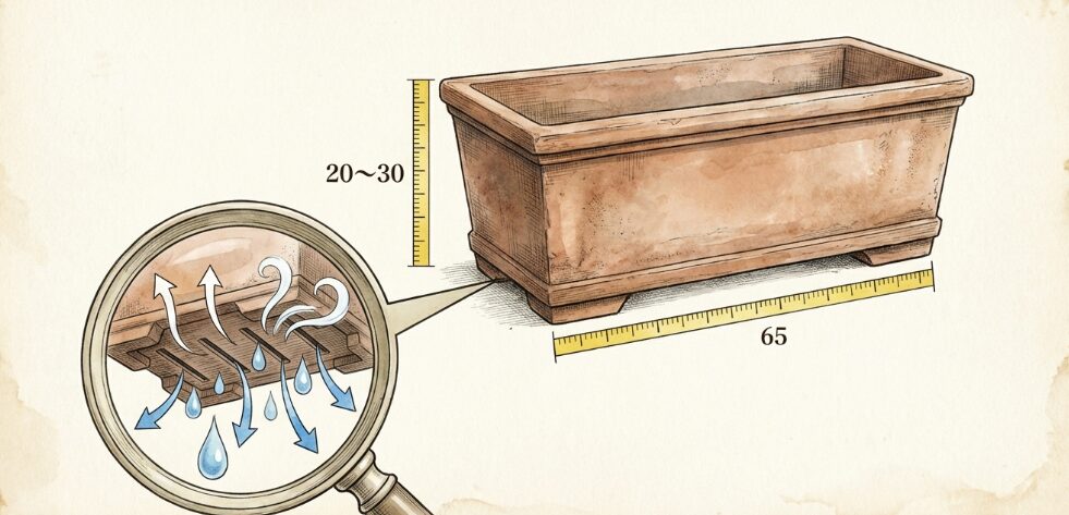 プランターのサイズと深さ選び