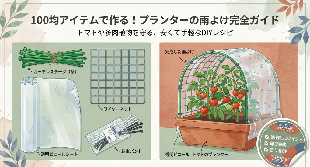 プランター 雨よけ 100 均