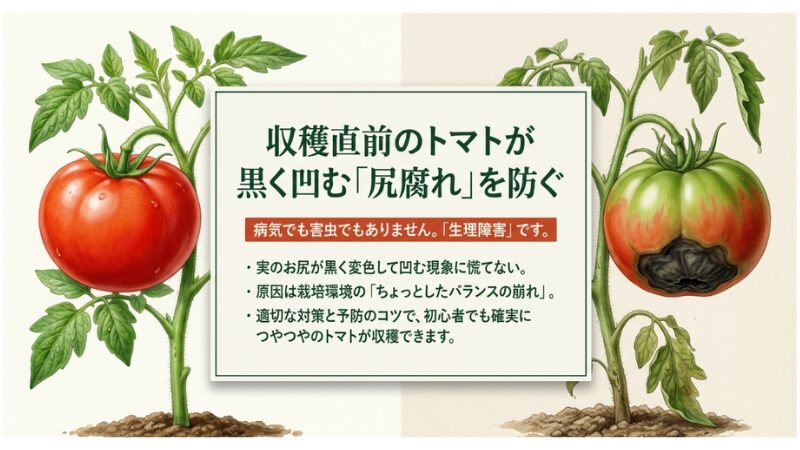 トマトの尻腐れの原因と対策