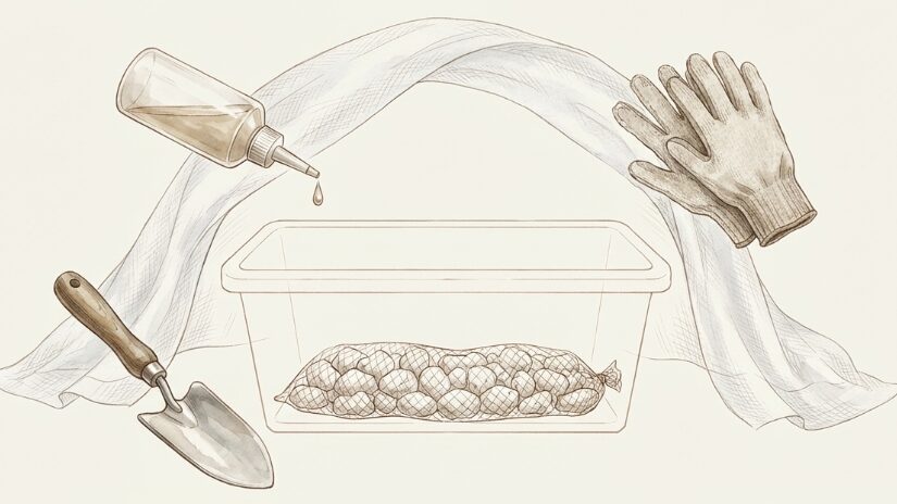 丸型や長方形で揃える道具一式