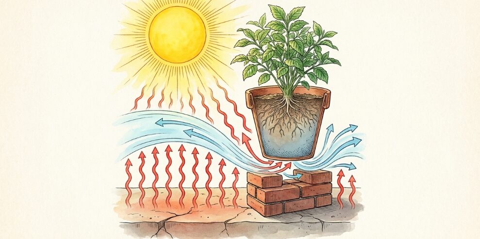 夏場の地熱対策にも効果を発揮