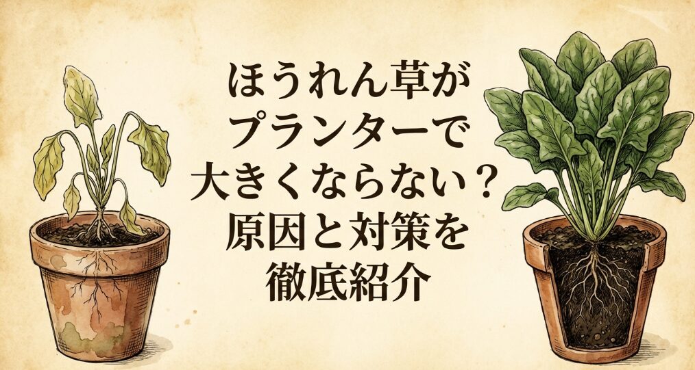 ほうれん草がプランターで大きくならない？
