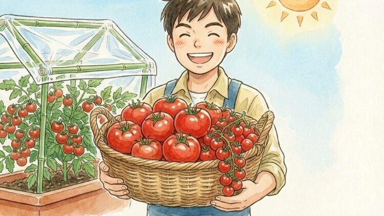 トマトの雨よけを100均でプランターに作るまとめ