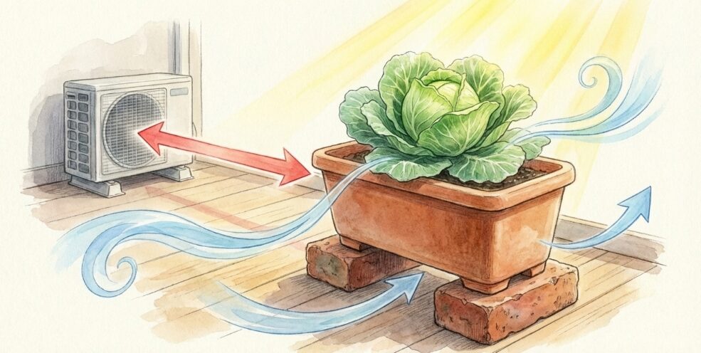 日当たりと風通しの良い置き場所